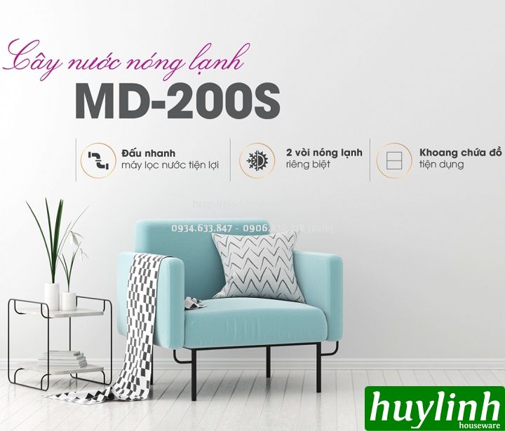 Cây nước nóng lạnh Mutosi MD-200S - Làm lạnh bằng Block 2