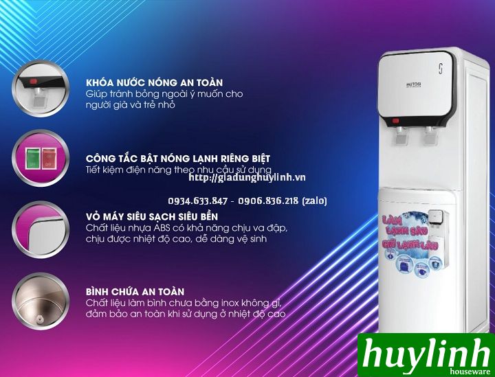 Cây nước nóng lạnh Mutosi MD-200S - Làm lạnh bằng Block 4