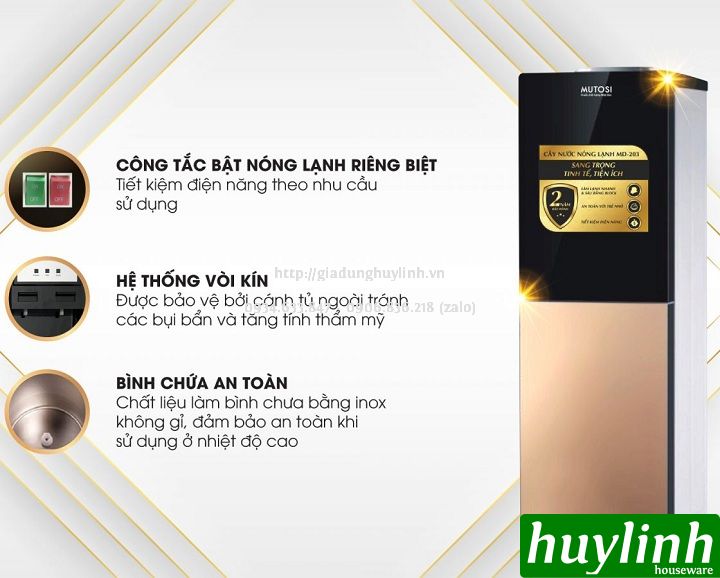 Cây nước nóng lạnh Mutosi MD-203 - Làm lạnh bằng Block 4