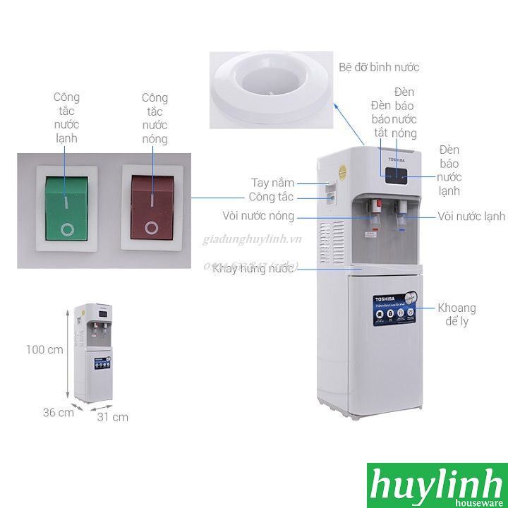 Cây nước nóng lạnh Toshiba RWF-W1664TV - block 3