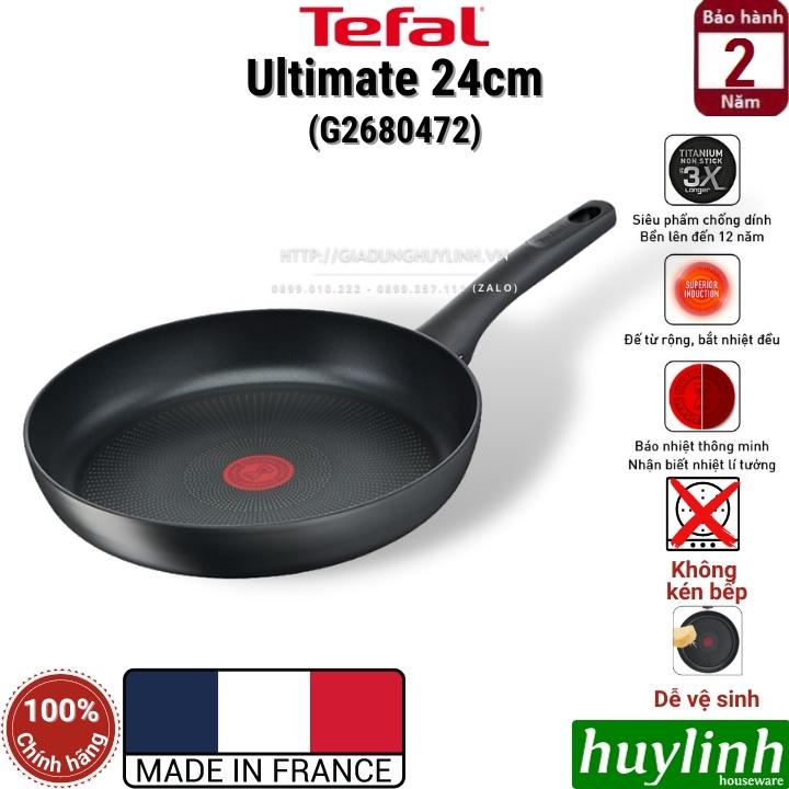 Chảo chiên đáy từ Tefal Ultimate 24cm - G2680472 - Sản xuất tại Pháp