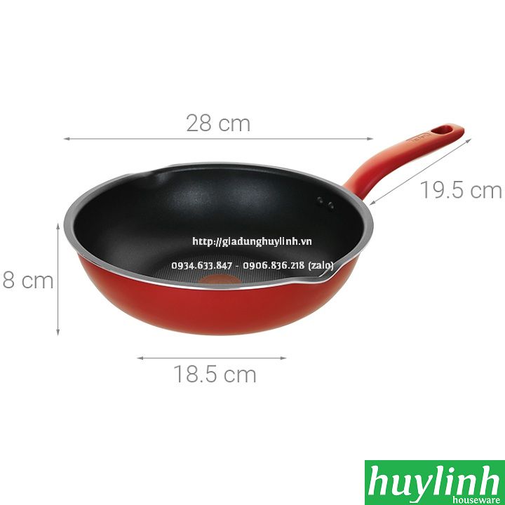 Chảo chiên xào sâu lòng đáy từ Tefal So Chef G1358695 - 28 cm 5