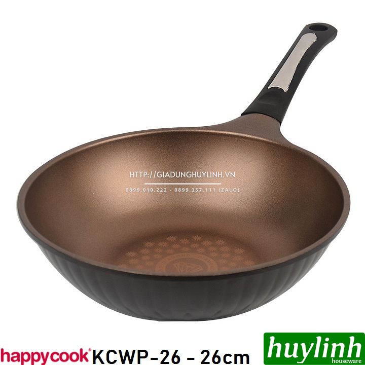 Chảo sâu lòng chống dính kim cương Happy Cook KCWP-26 - 26cm - Made Hàn Quốc