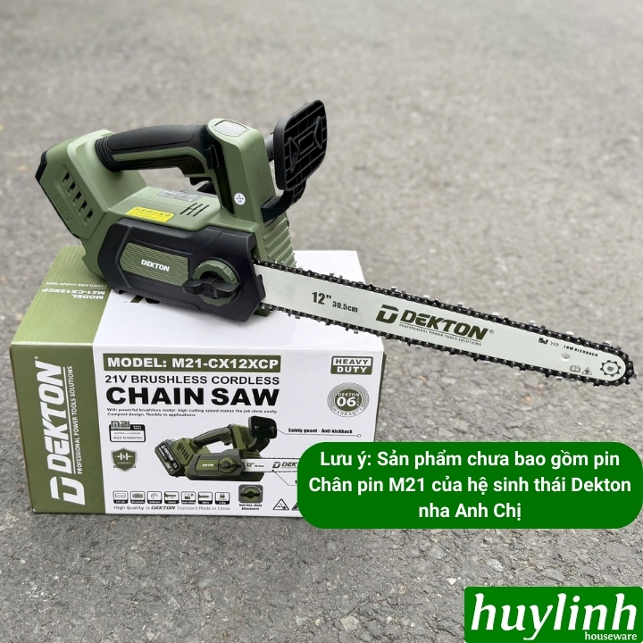Máy Cưa Xích Dùng Pin Dekton M21-CX12CP – Motor Không Chổi Than 2
