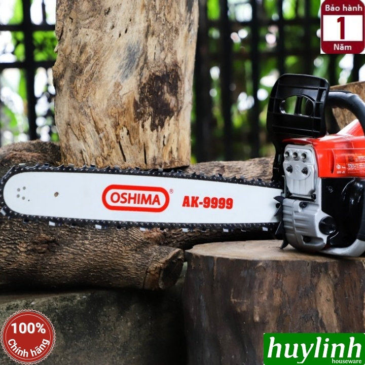 Máy cưa xích chạy xăng 2 thì Oshima AK-9999 - lam 50cm - xi lanh 58cc - 2.5kw 4