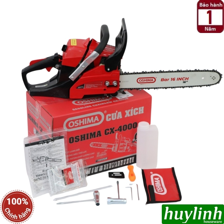 Máy cưa xích chạy xăng Oshima CX-4000 - lam 40cm - xi lanh 41cc 2