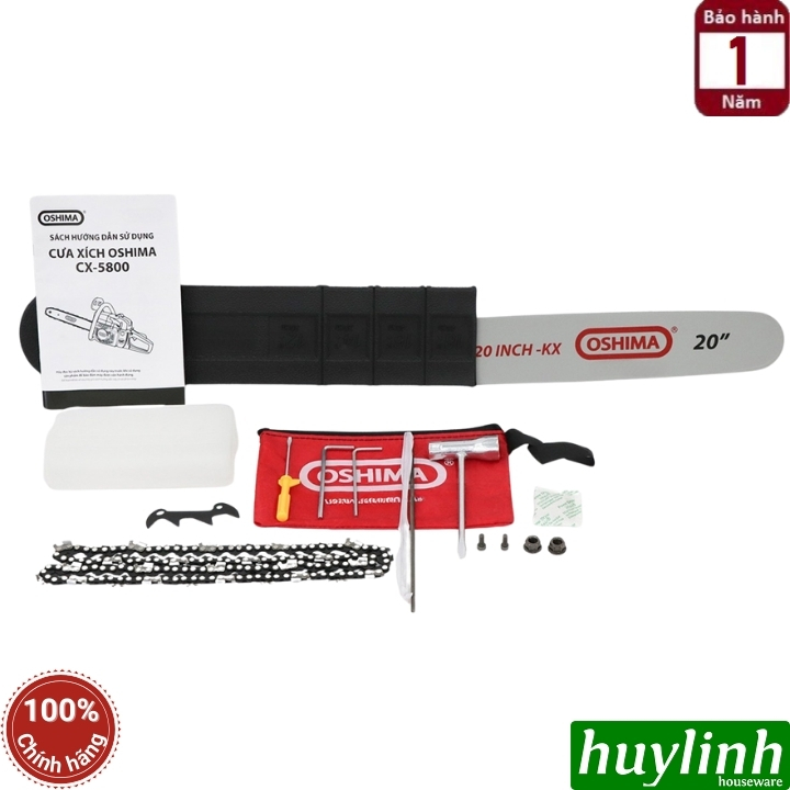 Máy cưa xích chạy xăng 2 thì Oshima CX-5800 - 58cc - lam 50cm 4
