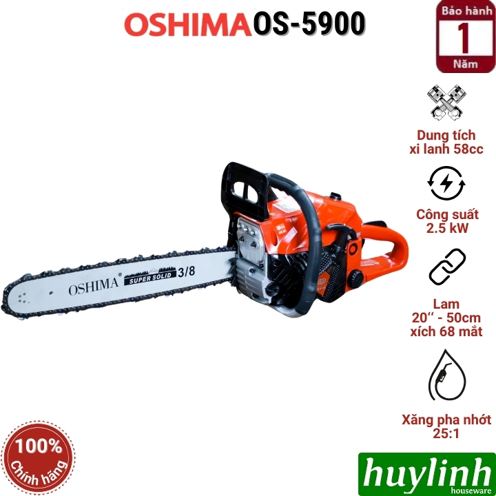 Máy cưa xích chạy xăng Oshima OS-5900 - 50cm