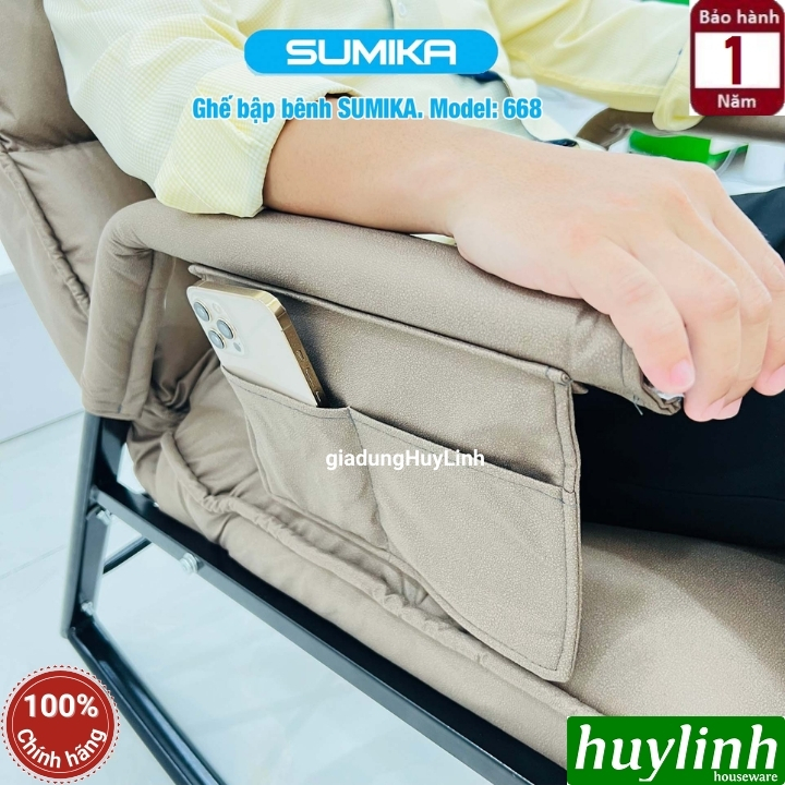 Ghế bập bênh thư giãn Sumika 668 - Tải trọng 200kg - khung thép sơn tĩnh điện 3