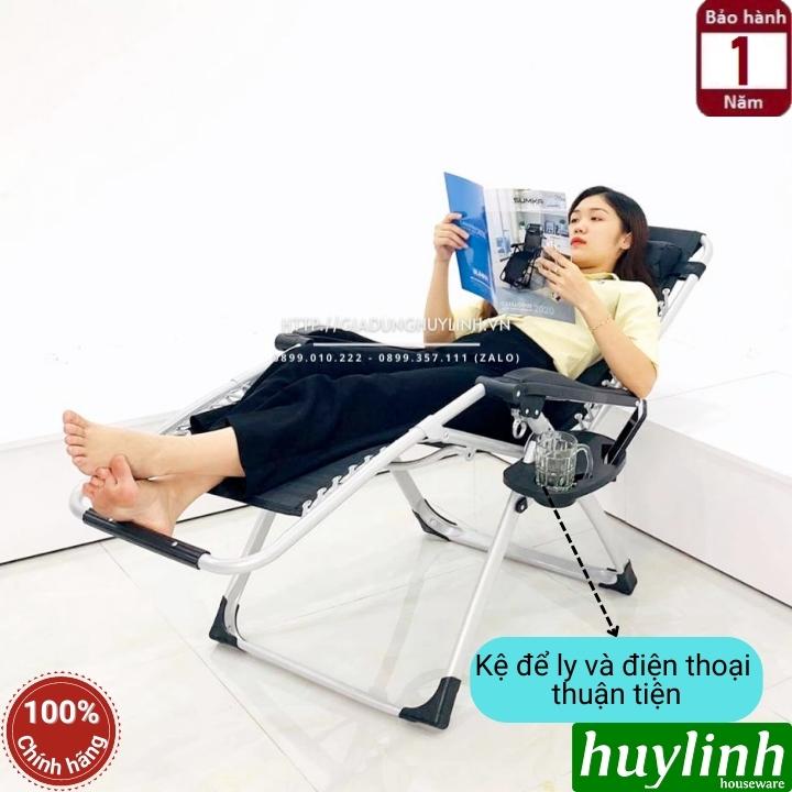 Ghế xếp gấp thư giãn Sumika 179 - Có khay để ly - Tải trọng 300kg - Khoá Kim Loại 6