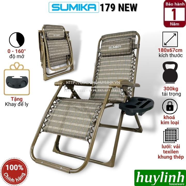 Ghế xếp gấp thư giãn Sumika 179 NEW - Tải trọng 300kg