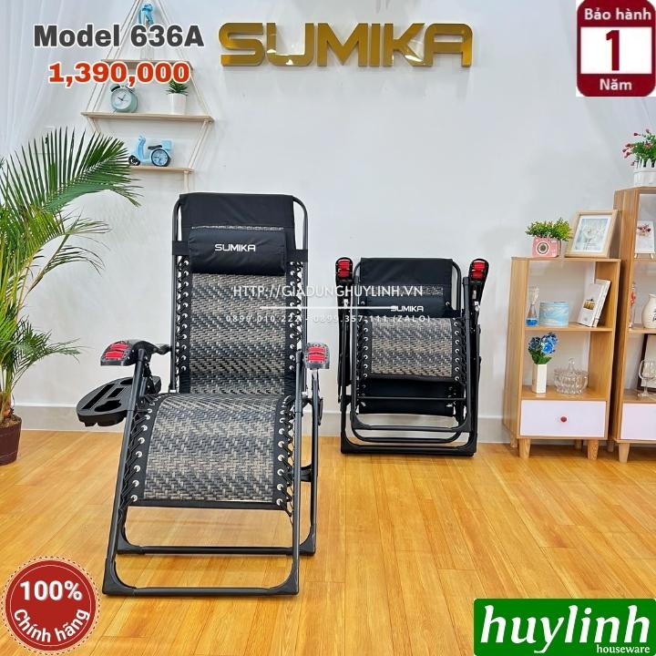 Ghế xếp gấp thư giãn Sumika 636A - Lưới mây - 180x67cm - Tải trọng 300kg 4