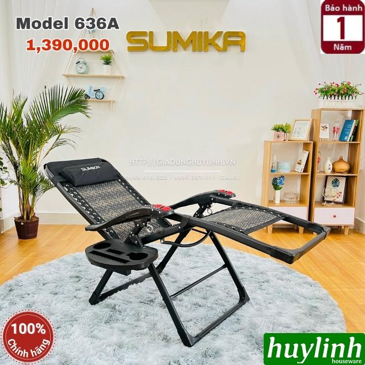 Ghế xếp gấp thư giãn Sumika 636A - Lưới mây - 180x67cm - Tải trọng 300kg 5