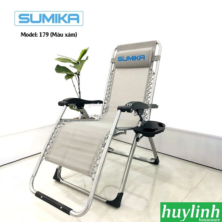 Ghế xếp thư giãn Sumika 179 - xám