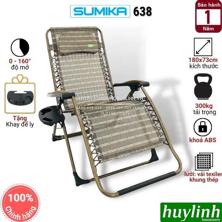 Ghế xếp gấp thư giãn Sumika 638 – Tải trọng 300kg