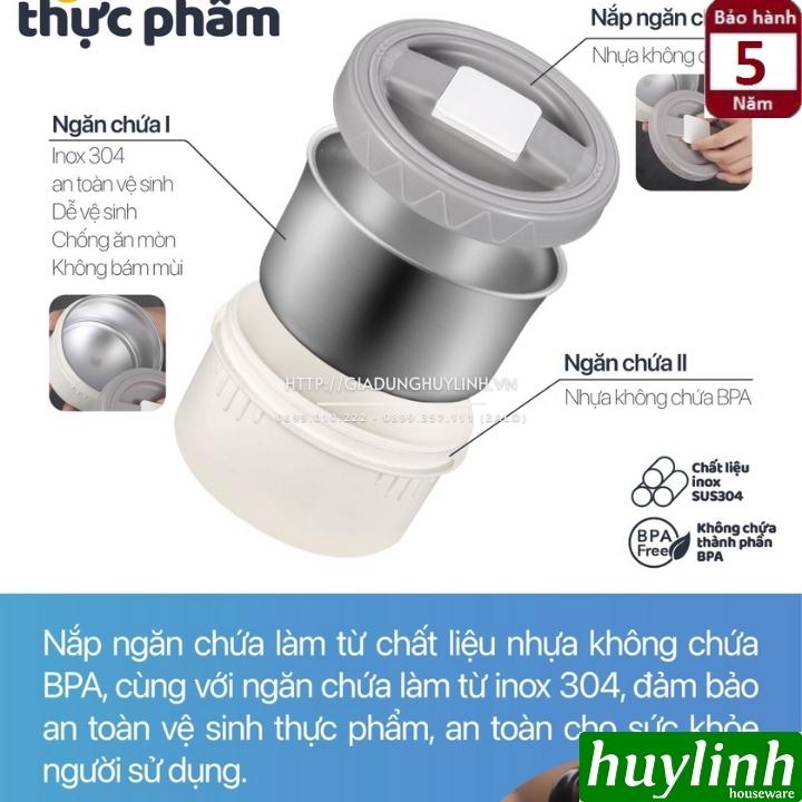 Hộp cơm giữ nhiệt 3 ngăn 2Good HC02 - 2 lít - Tặng túi xách 6