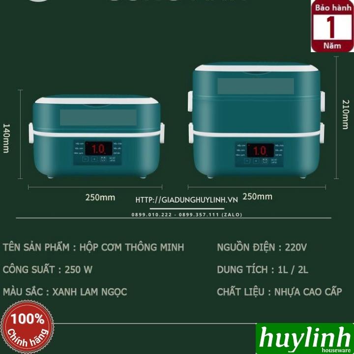 Hộp cơm hâm nóng thông minh Green Line RW-18 - 4 thố sứ - 6 chức năng - Dung tích 2 lít 7