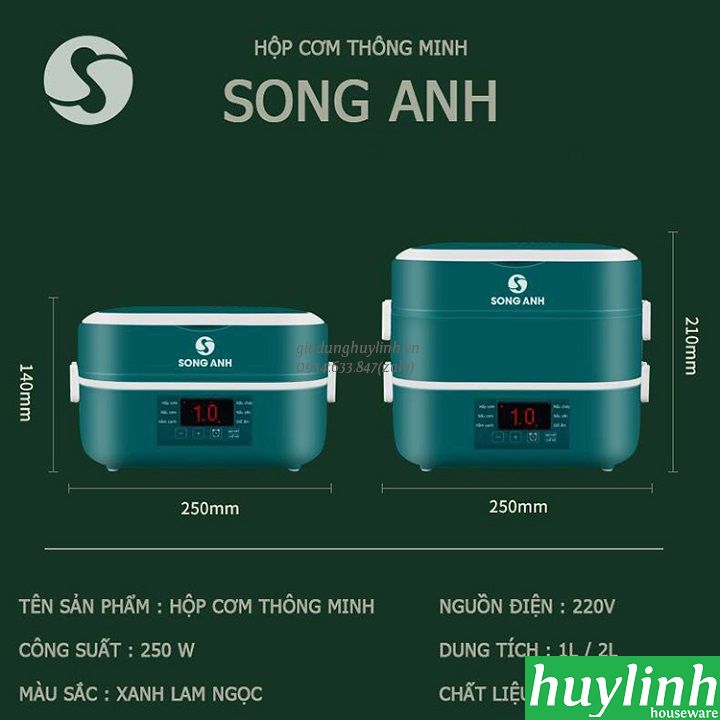 Hộp cơm hâm nóng thông minh Song Anh - 4 ngăn sứ 3