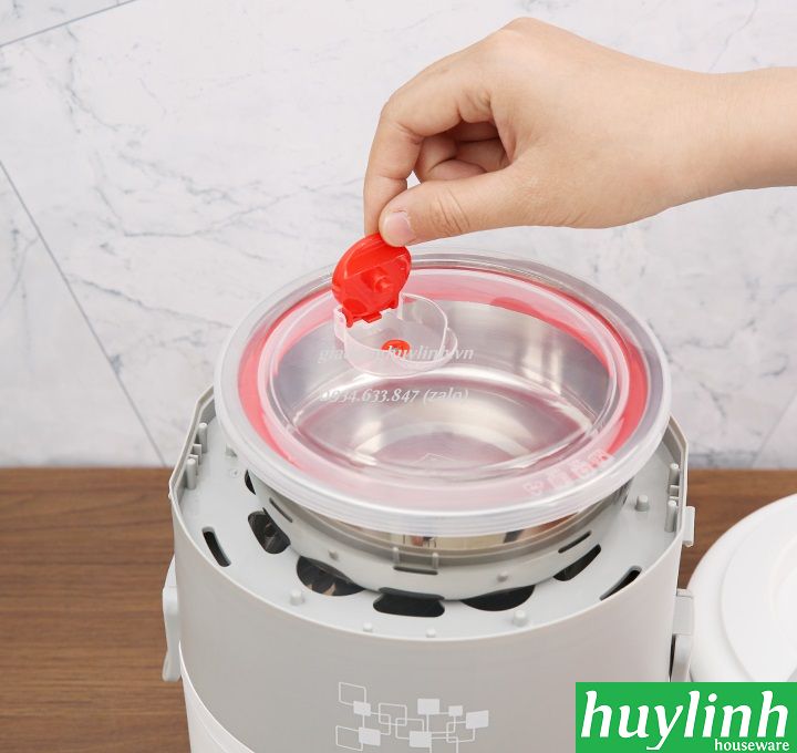 Hộp cơm hâm nóng thức ăn Mishio MK182 - 2 lít - inox 304 6