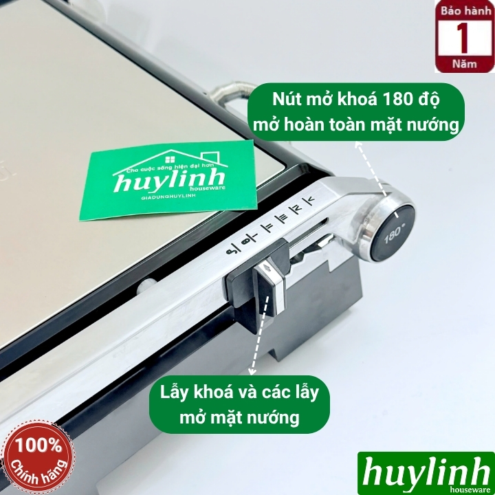 Kẹp - vỉ nướng điện đa năng Tiross TS9657 - 2000W 5