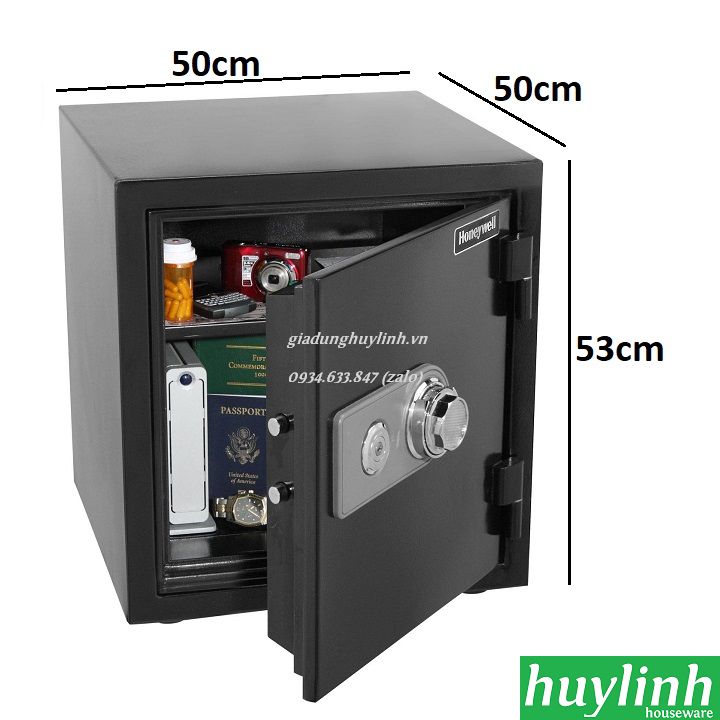 Két sắt khóa cơ chống cháy, chống nước Honeywell 2105 - Thương hiệu Mỹ 4