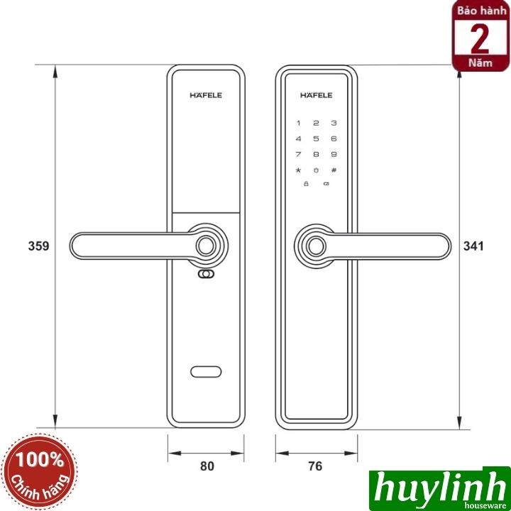 Khóa cửa điện tử vân tay Hafele DL7600 - 912.20.230 - Sử dụng APP - thẻ từ 2