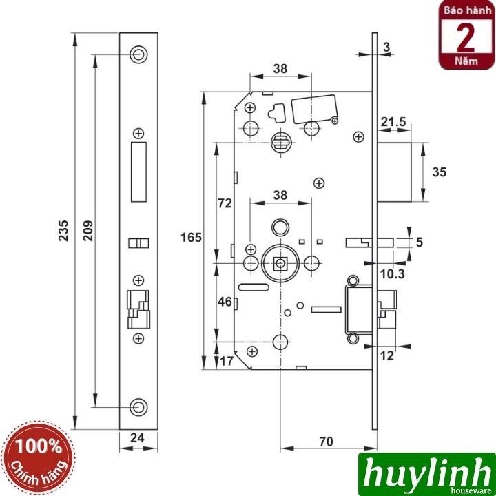 Khóa cửa điện tử vân tay Hafele DL7600 - 912.20.230 - Sử dụng APP - thẻ từ 3