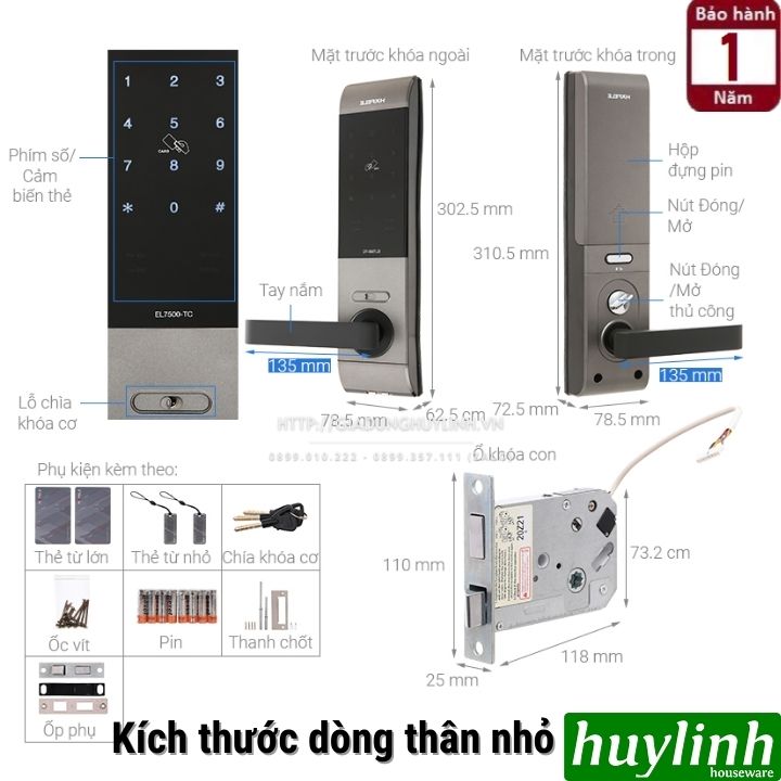 Khóa điện tử Hafele EL7500-TC - 912.05.716 - Hàn Quốc 2