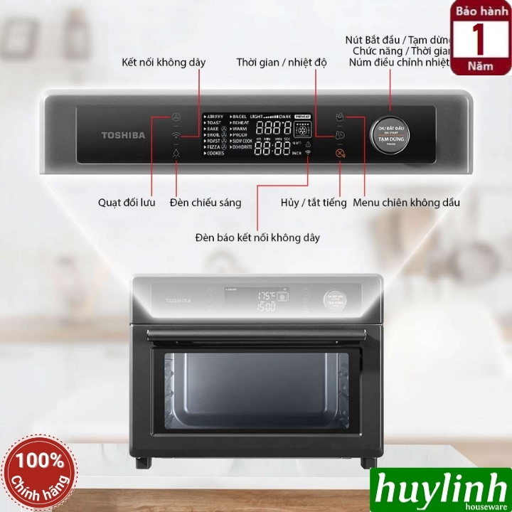 Lò chiên nướng không dầu Toshiba TL2-SAC25GZC 5