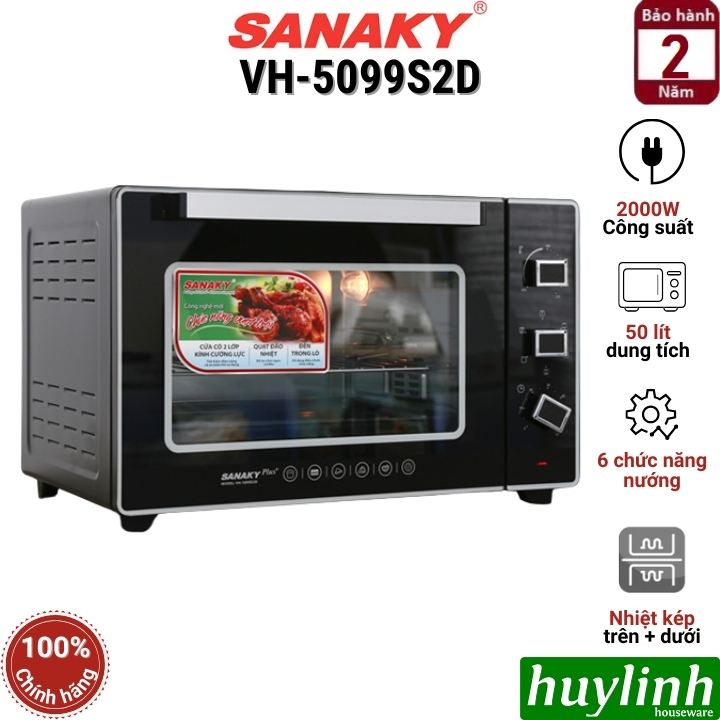 Lò nướng điện đối lưu Sanaky Vh-5099S2D/ VH-5099N2D  2