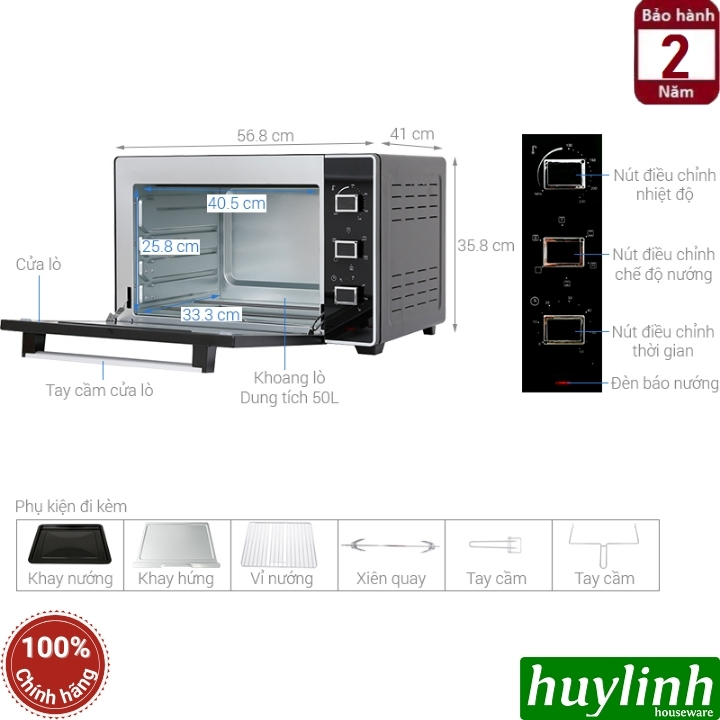Lò nướng điện đối lưu Sanaky Vh-5099S2D/ VH-5099N2D  3