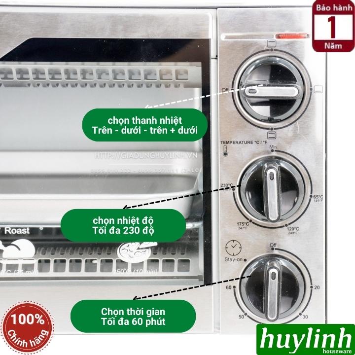 Lò nướng điện Tiross TS9606 - 14 lít - 3 chức năng nướng 2