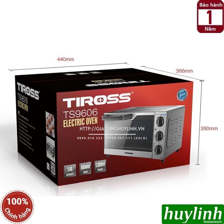 Lò nướng điện Tiross TS9606 - 14 lít - 3 chức năng nướng 5