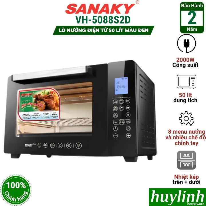 Lò nướng điện tử đối lưu Sanaky VH-5088S2D/N2D