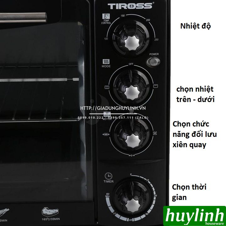 Lò nướng đối lưu Tiross TS961 - 35 lít - 9 chức năng 4