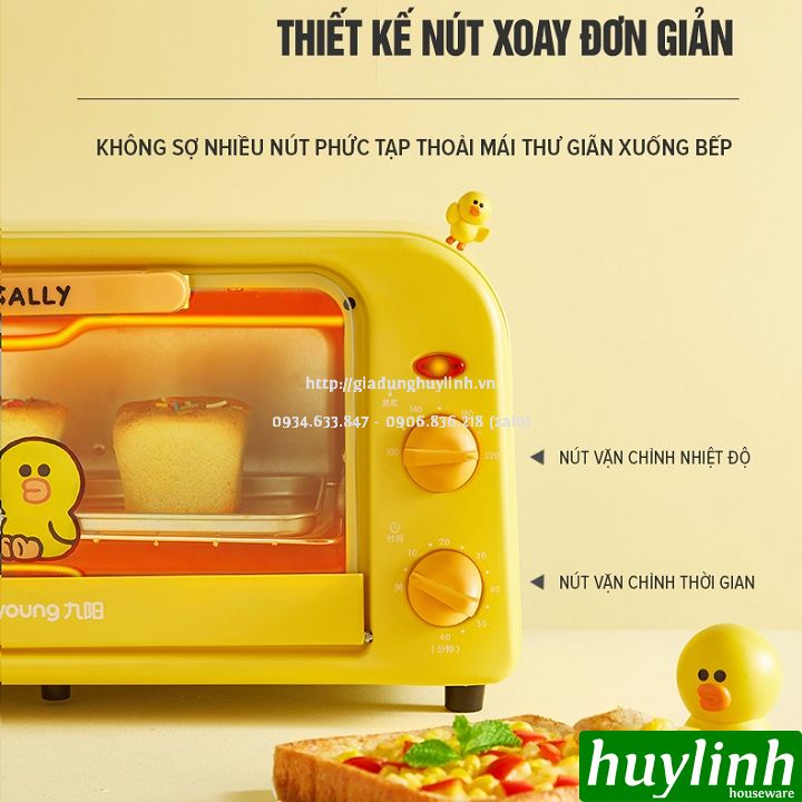 Lò nướng mini Joyoung Line KX10-V161XL - 10 lít [Cony x Sally] 