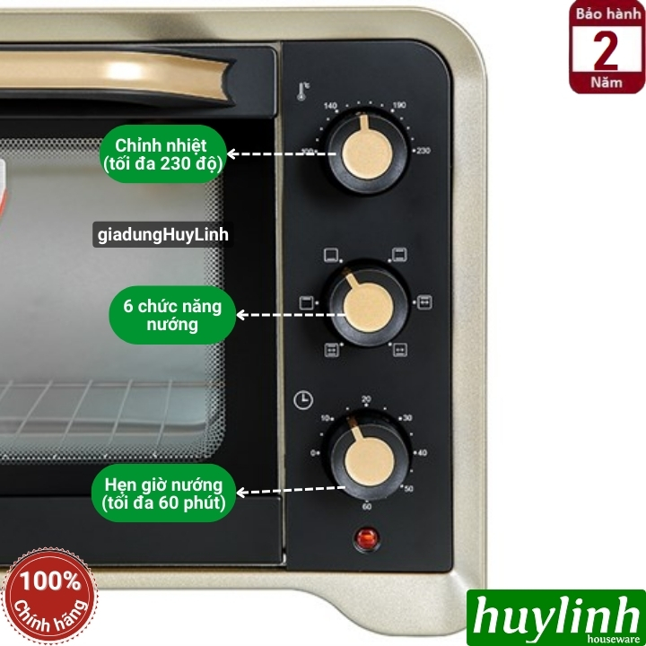 Lò nướng đối lưu Sanaky VH-309N2D - 30 lít - 1600W - 6 chức năng 3