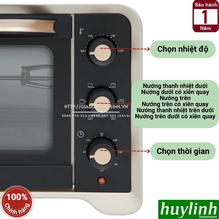 Lò nướng thùng Sanaky VH259N2D - Dung tích 25 lít - 6 chức năng nướng - 1600W 2