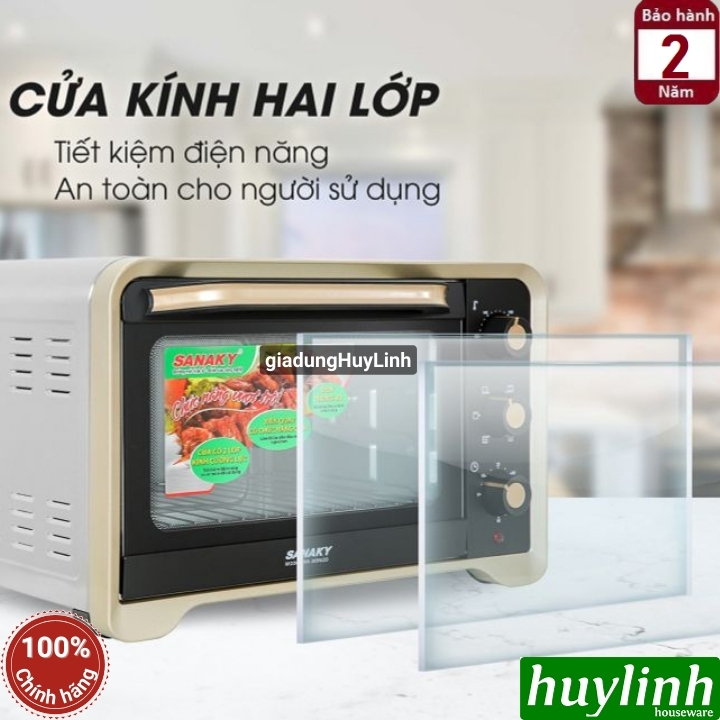 Lò nướng đối lưu Sanaky VH-359N2D - 35 lít - 1600W - 6 chức năng 3