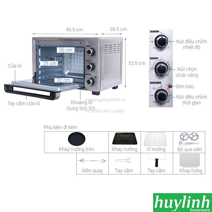 Lò nướng Sharp EO-A323RCSV-ST 32 lít 2