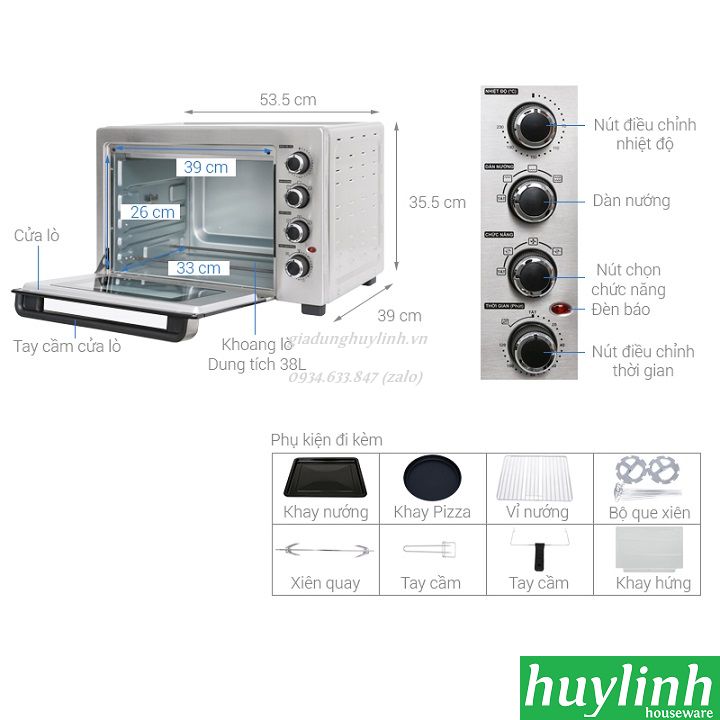 Lò nướng điện Sharp EO-A384RCSV-ST 38 lít 2