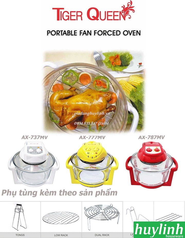 Lò nướng thủy tinh Tiger Queen AX-737MV 5