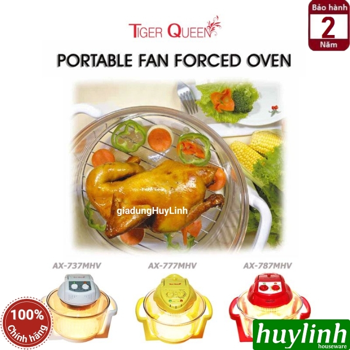 Lò nướng thủy tinh đèn Halogen Tiger Queen AX-777MHV 2