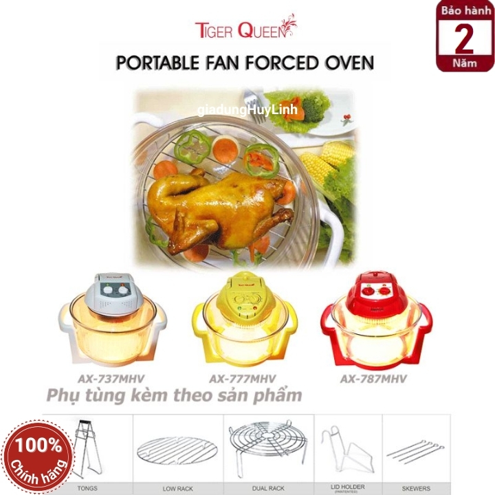Lò nướng thủy tinh đèn Halogen Tiger Queen AX-777MHV 3