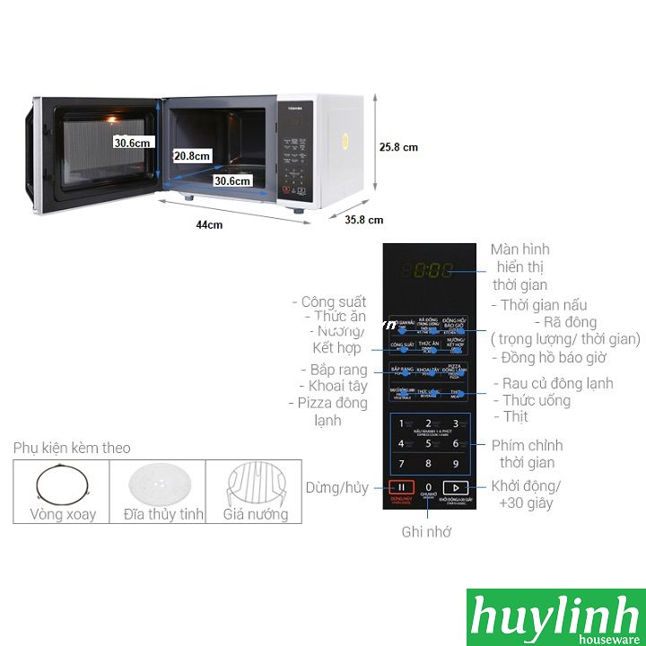 Lò vi sóng điện tử Toshiba ER-SGS20(S)VN 2