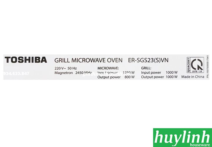 Lò vi sóng điện tử Toshiba ER-SGS23(S)VN 7