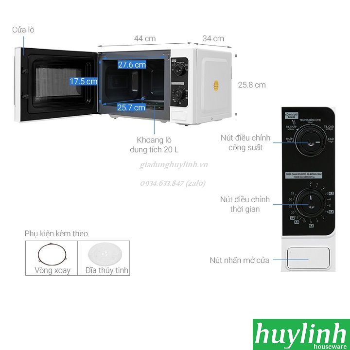 Lò vi sóng Toshiba ER-SM20-W1-VN - 20 lít 2