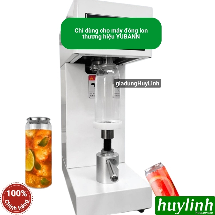 Lon nắp giật - chai nước dùng cho máy Yubann YB-QLS180 - 500ml - 650ml 3