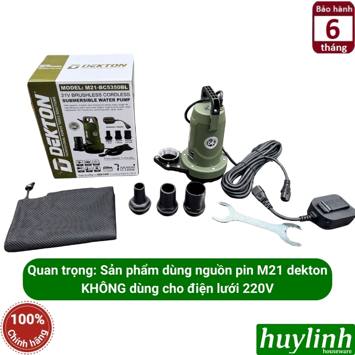 Máy bơm chìm dùng pin 21V Dekton M21-BC5350BL 2
