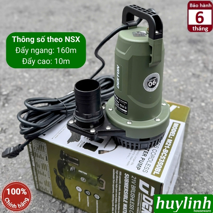 Máy bơm chìm dùng pin 21V Dekton M21-BC5350BL 5